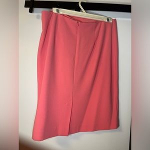 Pink Pencil Skirt with Slit in Back